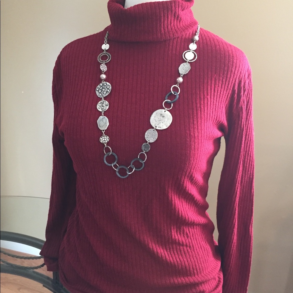 Burgundy Turtle Neck